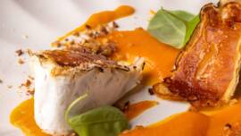 Piatto autunnale dal menu dell'Uliveto Roof Restaurant - Hotel Diana Roma